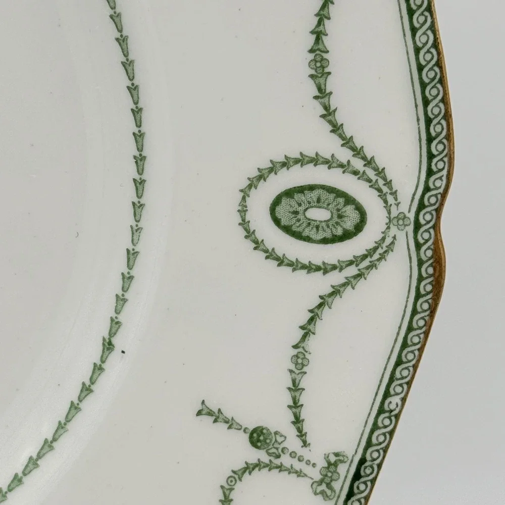 Royal Doulton Countess Antique Green Gold Luncheon Plates Set of 4